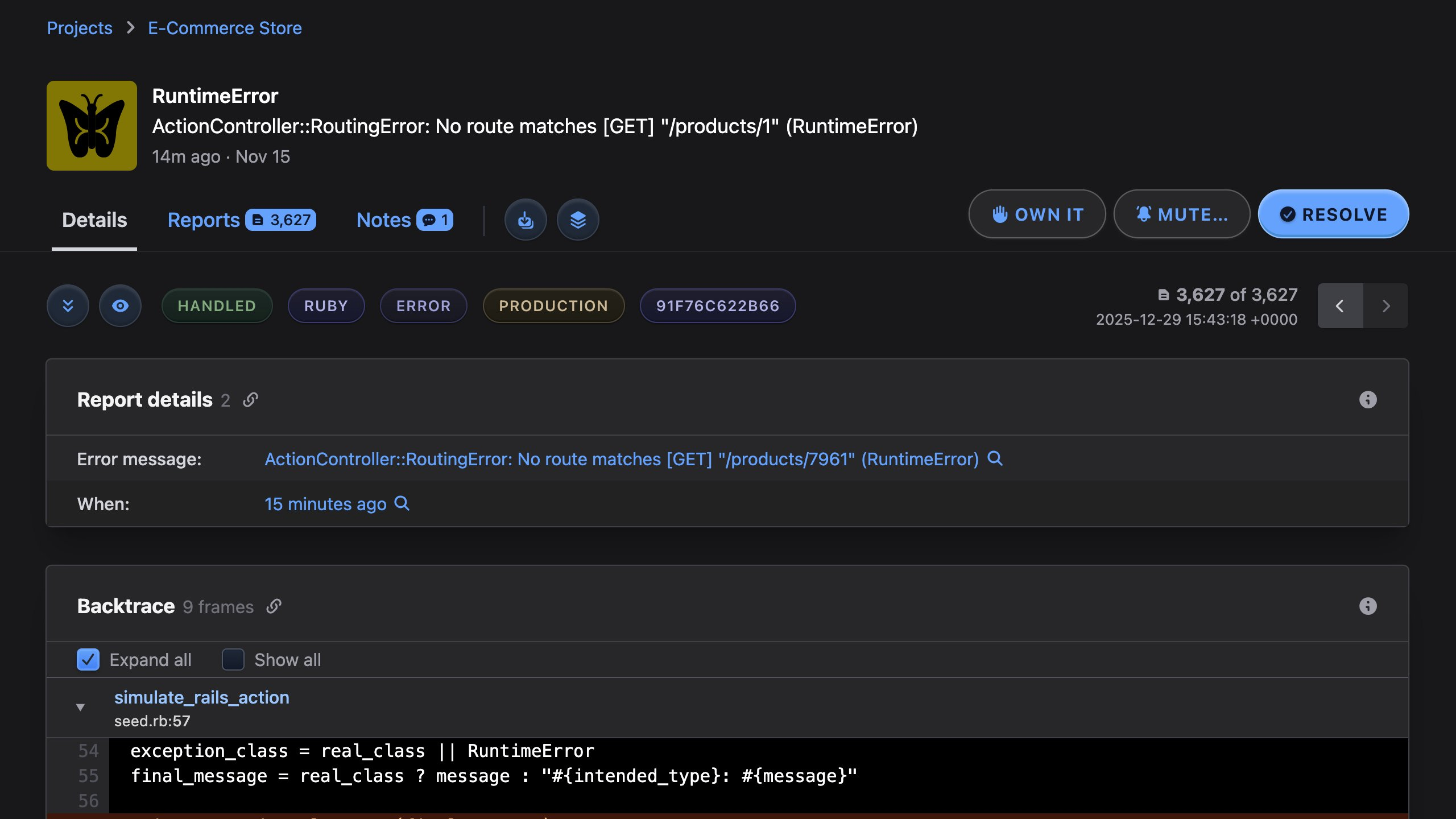 New pills highlight key report details.