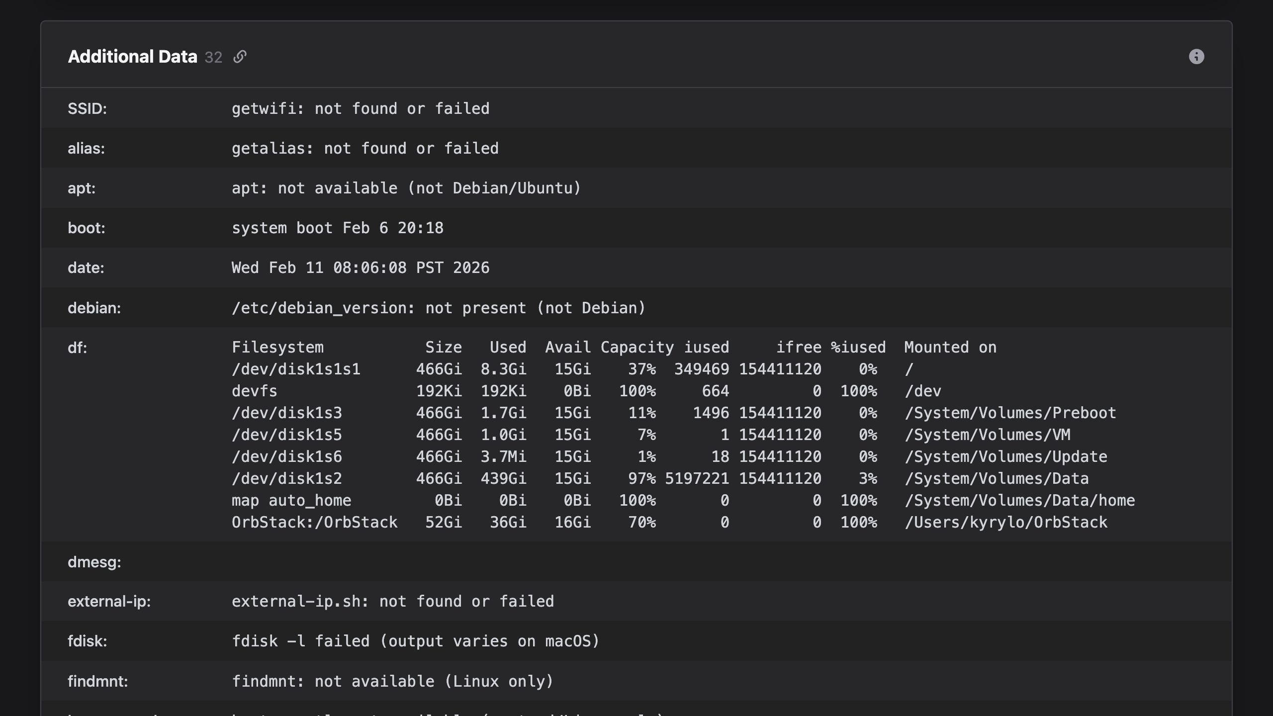 Multiline error details