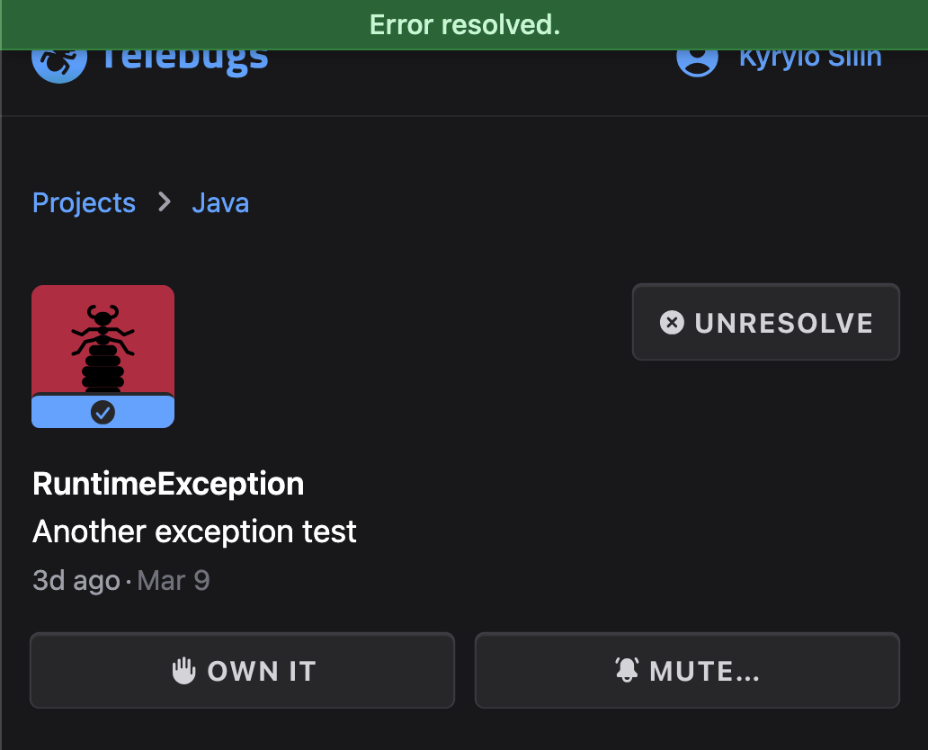 Toast notifications appearing from the top