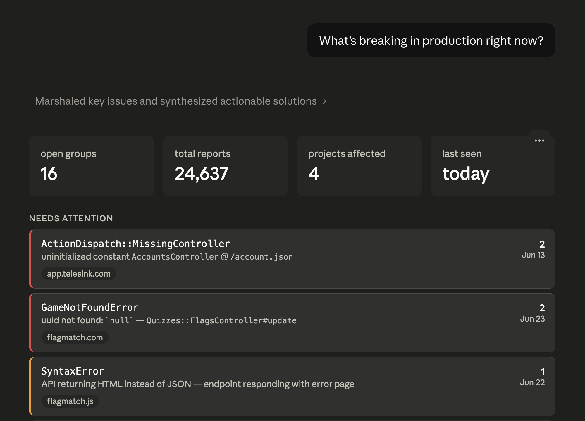 Telebugs MCP server connected to an AI coding tool