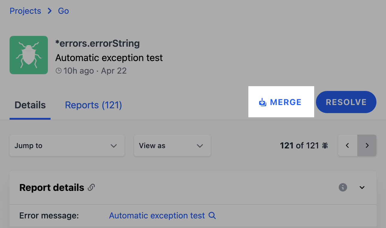 Merge button
