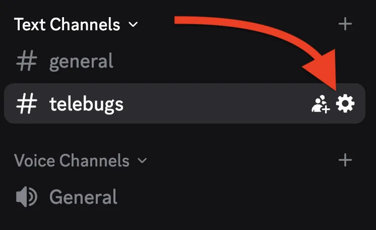 Discord channel settings link