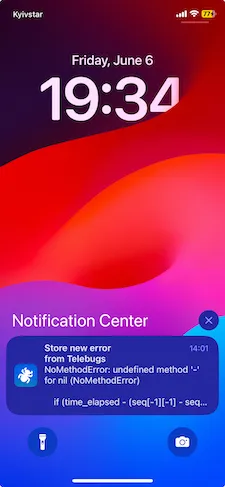 Real push notification on iOS