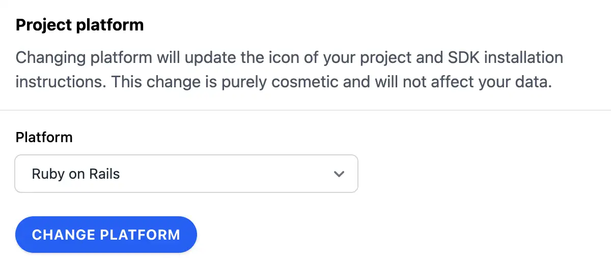 Project platform card